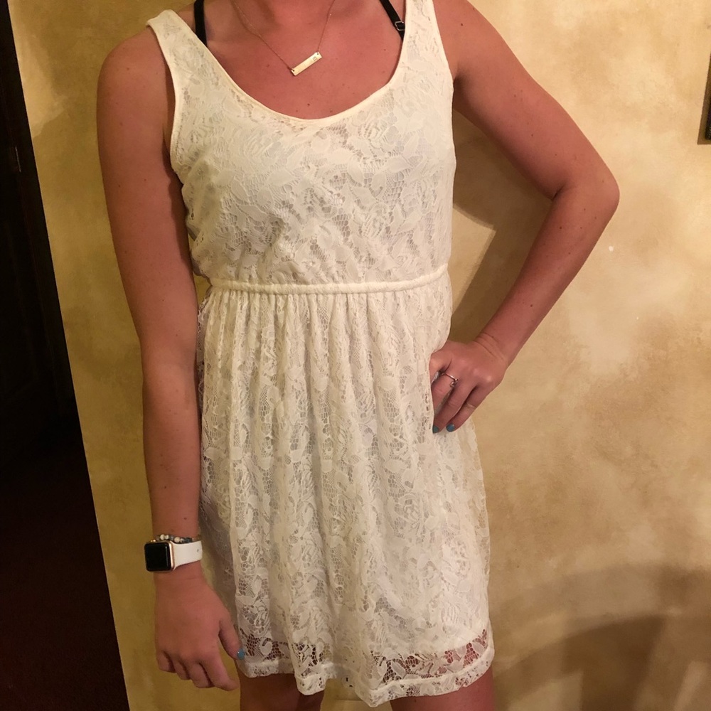 Junior Lace Tank Dress